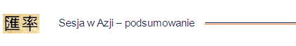 Sesja w Azji