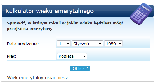 kalkulator emerytalny