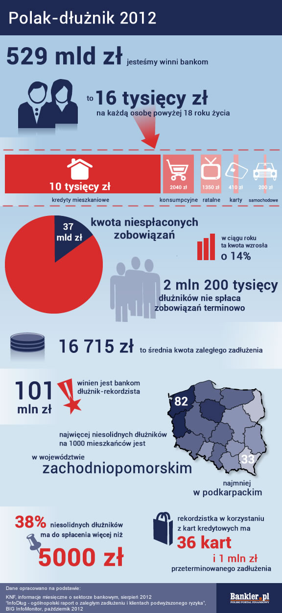 Długi Polaków 2012
